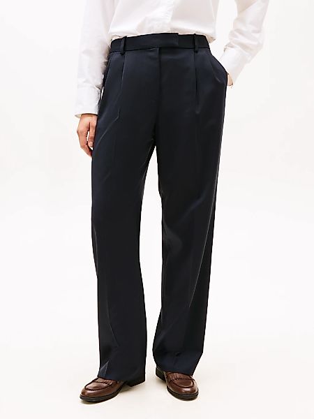 Tommy Hilfiger Anzughose "TIMELESS WOOL RLXD STRT PANT" mit Wolle günstig online kaufen