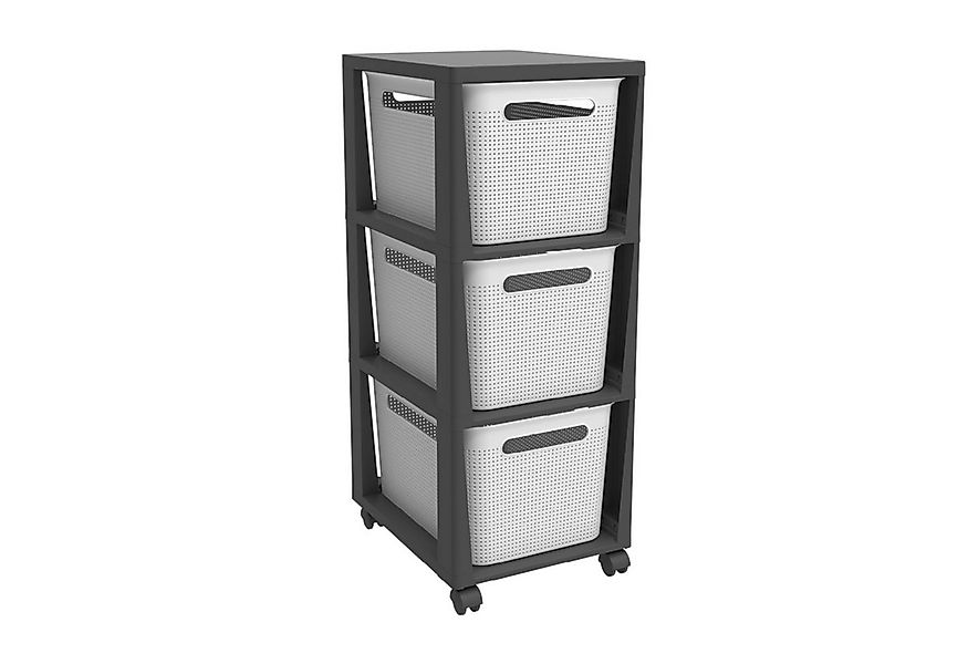 ROTHO Rollcontainer BRISEN Rollcontainer 3 x 16 l, (3 St) günstig online kaufen