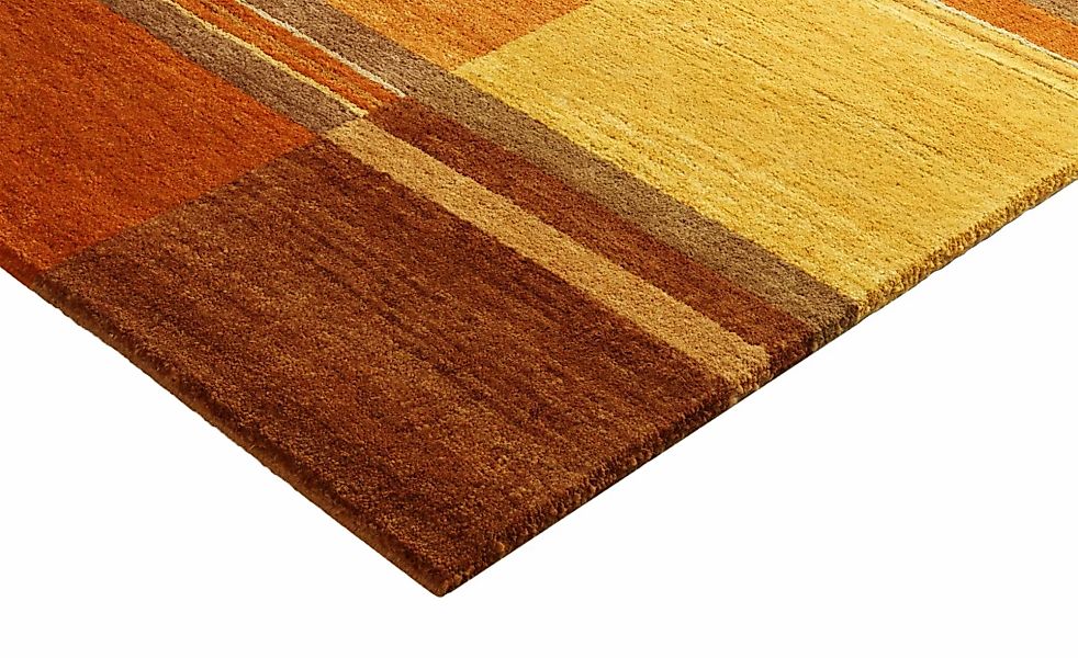 Handgeknüpfter Naturteppich  Sensation Silk Soya ¦ orange ¦ Wolle ¦ Maße (c günstig online kaufen
