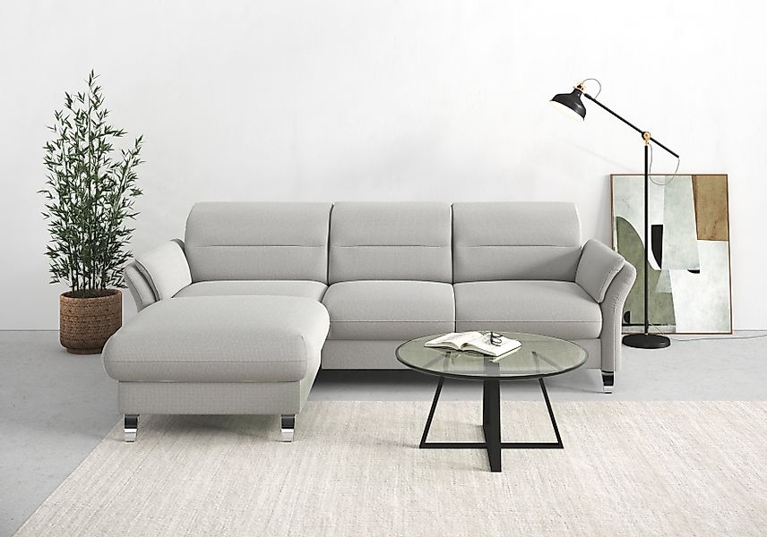 sit&more Ecksofa »Grenoble L-Form mit Federkern«, wahlweise mit Bettfunktio günstig online kaufen