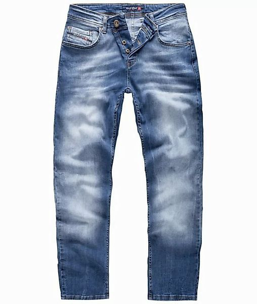 Rock Creek Straight-Jeans Herren Jeans Stonewashed Blau RC-2358 günstig online kaufen