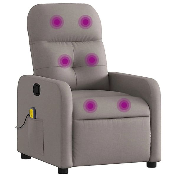 vidaXL Sessel Massagesessel Taupe Stoff (1-St) günstig online kaufen