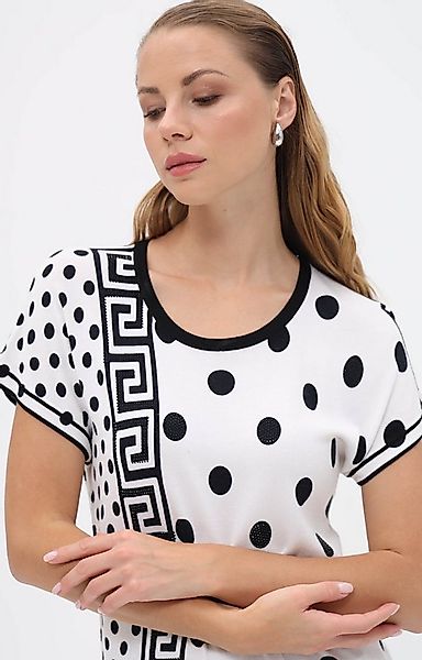 Passioni T-Shirt mit Mäander- und Punktmuster günstig online kaufen