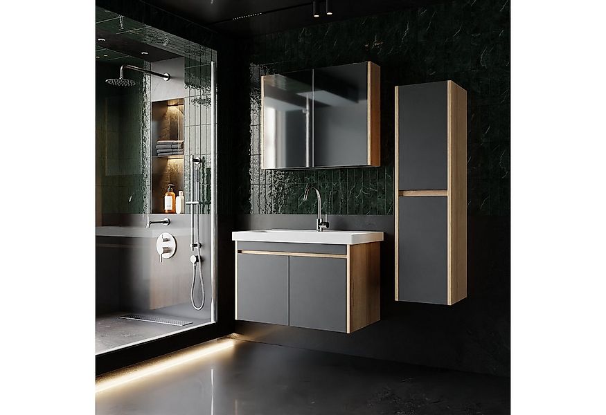 Karen Badmöbel-Set Badmöbel Set Dallas 4-Teilig Komplett-Set, (4-Teilig Kom günstig online kaufen