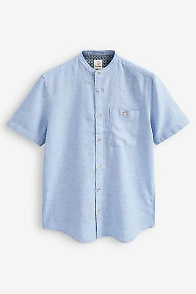 Next Langarmhemd Kurzärmliges Hemd aus Baumwoll-Leinenmischung (1-tlg) günstig online kaufen