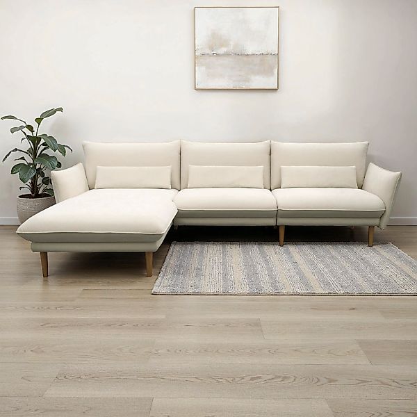 DOMO collection Ecksofa "Leuven modern mit schmalen Armlehnen, Breite 282 c günstig online kaufen