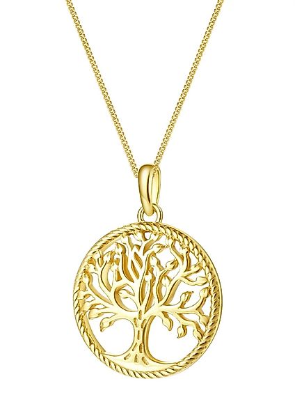 Hey Happiness Silberkette Damen Lebensbaum, 18K günstig online kaufen
