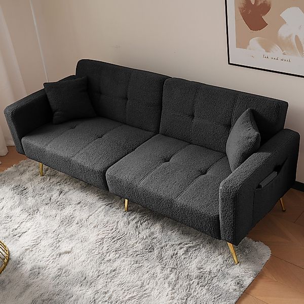 Ulife Schlafsofa mit Winkel, goldenen Beinen, günstig online kaufen