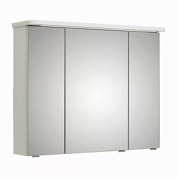 Lomadox Spiegelschrank FES-4005-66 weiß inkl. LED - 90-92/72,2/17-24cm günstig online kaufen