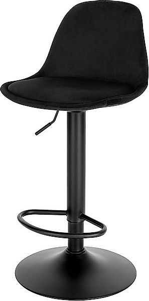 EUGAD Barhocker (1 St), höhenverstellbar Barstuhl mit Samtbezug, aus Metall günstig online kaufen