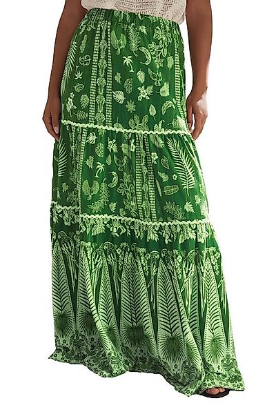 Next Maxirock Gestufter Maxirock aus 100 % Baumwolle (1-tlg) günstig online kaufen