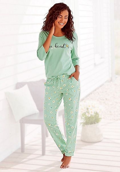 Vivance Dreams Pyjama 2 mit Gänseblümchen-Druck günstig online kaufen