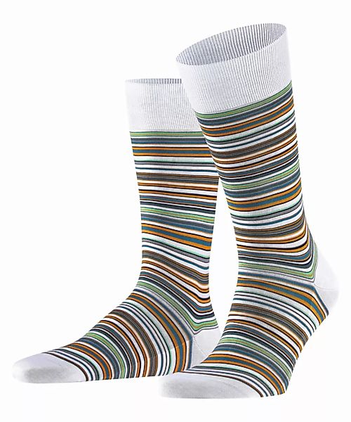 FALKE Microblock Herren Socken, 39-40, Weiß, Streifen, Baumwolle, 14041-201 günstig online kaufen