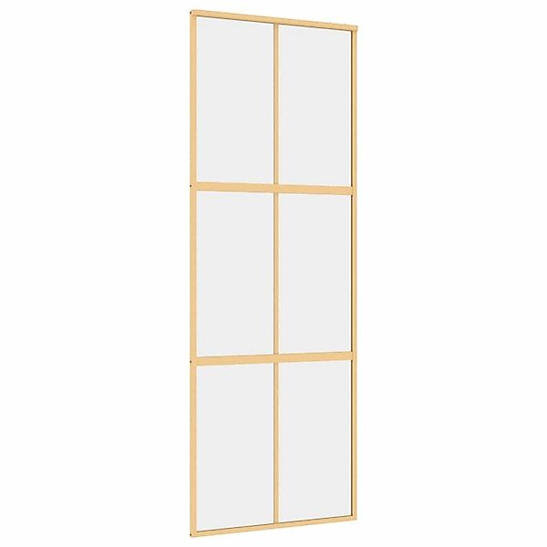 vidaXL Schiebetür Golden 76x205 cm ESG-Klarglas und Aluminium 155154 günstig online kaufen
