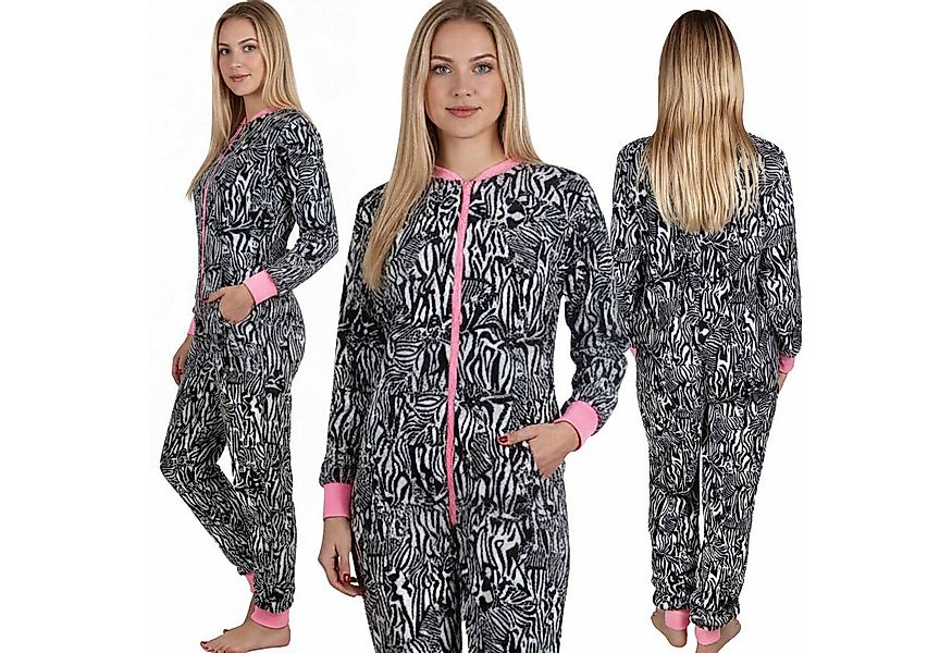 Sarcia.eu Pyjama EINTEILIGER Damenpyjama ZEBRA, WARMER Onesie mit Streifenm günstig online kaufen
