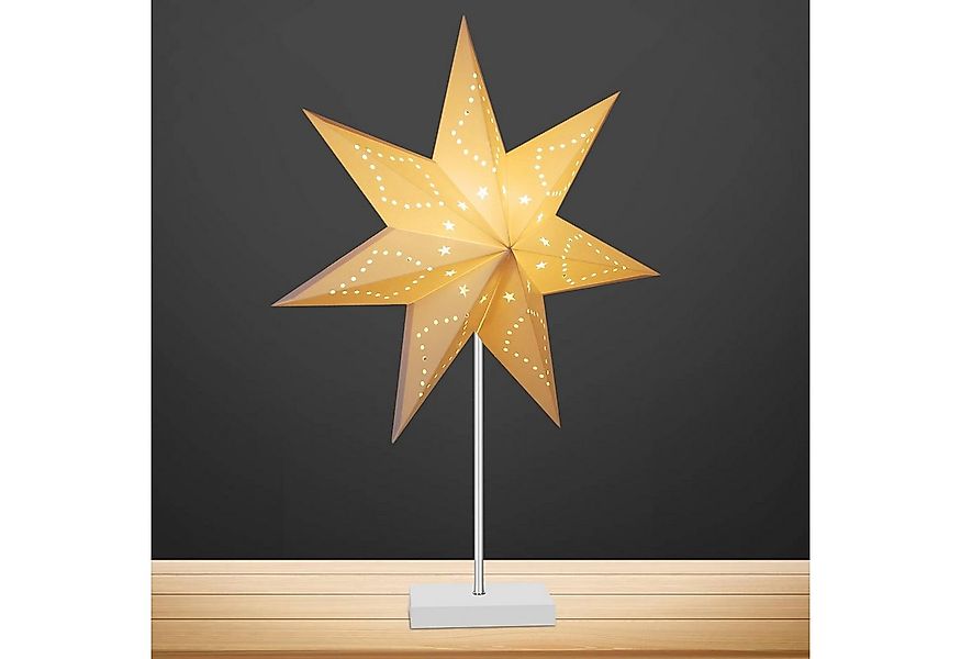 Clanmacy LED Stern LED Weihnachtsstern Tischlampe Papierstern Weihnachtsdek günstig online kaufen