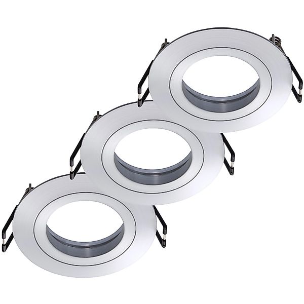 Oktaplex 3er Set Einbauspot Aluminium Lyon Flach für LED-Module Deckenstrah günstig online kaufen