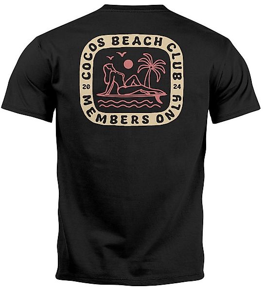 Neverless Print-Shirt Herren T-Shirt Backprint Sommer Sonne Palmen Meer Pri günstig online kaufen