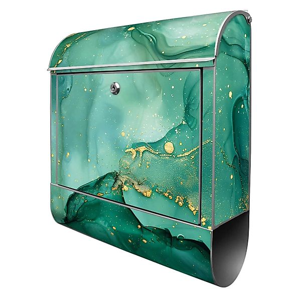 Banjado Design Briefkasten Silber Pulverbeschichtet 39x47x14cm 2 Schlüssel günstig online kaufen