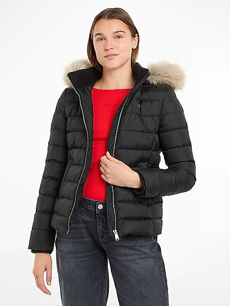 Tommy Jeans "TJW BASIC HOODED DOWN JACKET EXT" mit Kapuze mit Logostickerei günstig online kaufen