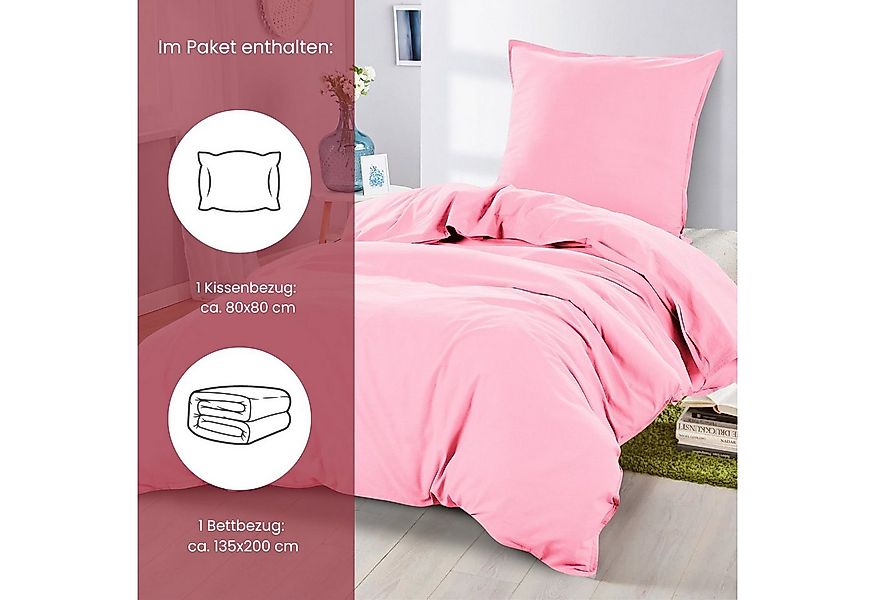 wometo Bettwäsche Stone Washed 135x200 Renforcé, Baumwolle, 2 teilig, OEKO- günstig online kaufen