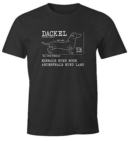 MoonWorks Print-Shirt Herren T-Shirt Dackel lustiges günstig online kaufen