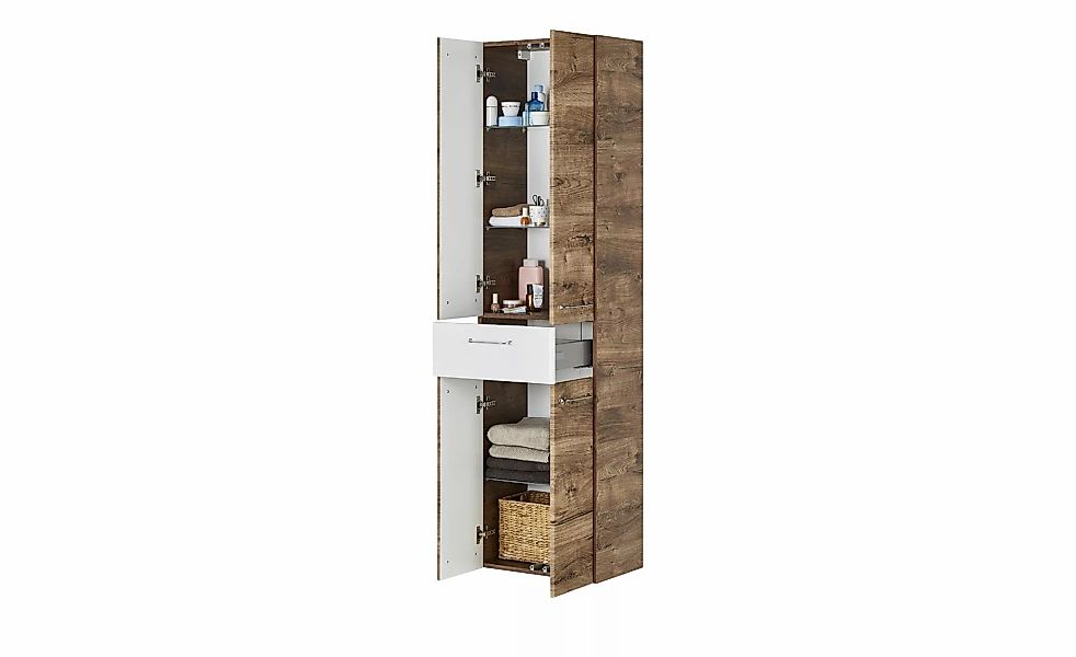 smart Hochschrank  Onda ¦ holzfarben ¦ Maße (cm): B: 50 H: 185,5 T: 33.0 Sc günstig online kaufen