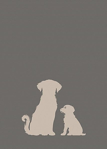 ROSS Geschirrtuch, Hundeliebe, Hund, grau günstig online kaufen