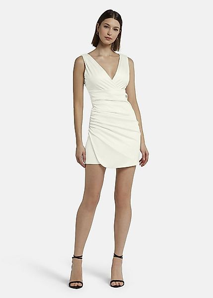 Nicowa Jerseykleid MICARO (1-tlg) mit Drapierung und doppeltem V-Ausschnitt günstig online kaufen