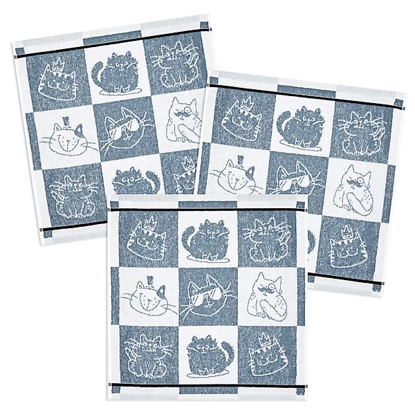 Kracht Geschirrtuch Cool Cat, (Set, 3-tlg., günstig online kaufen
