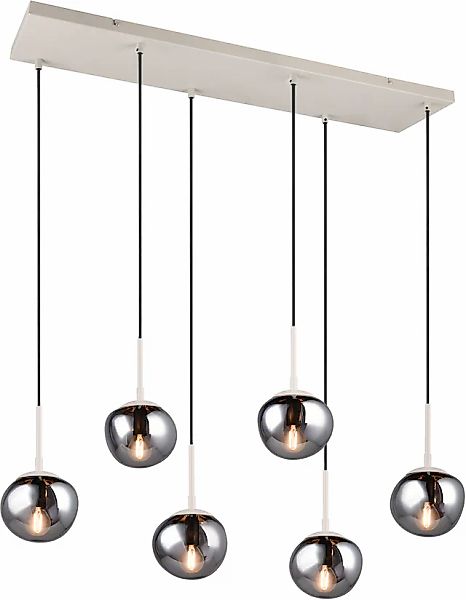 s.Oliver Pendelleuchte »ANJELLA, Hängelampe exkl 6x E14 max 10W, in warm gr günstig online kaufen