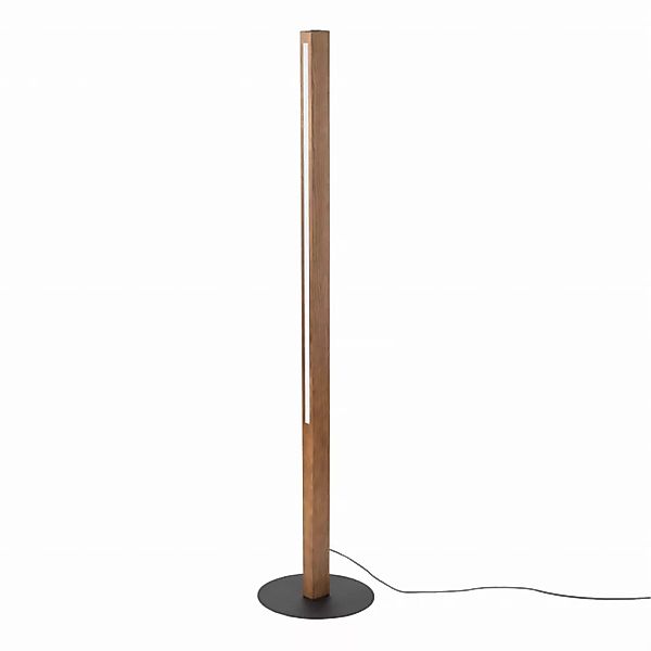 LED-Holzstehleuchte Teo, walnuss, 120 cm, Touchdimmer günstig online kaufen