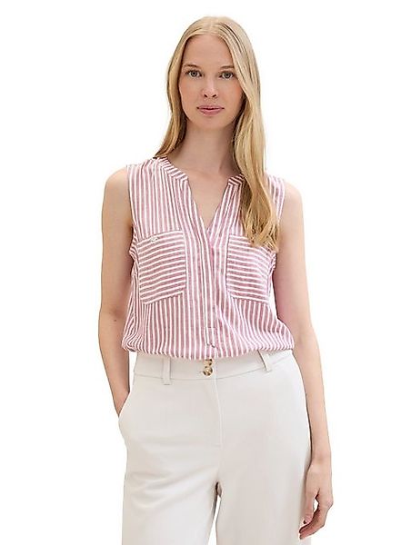 TOM TAILOR Blusenshirt gestreift mit aufgesetzten günstig online kaufen
