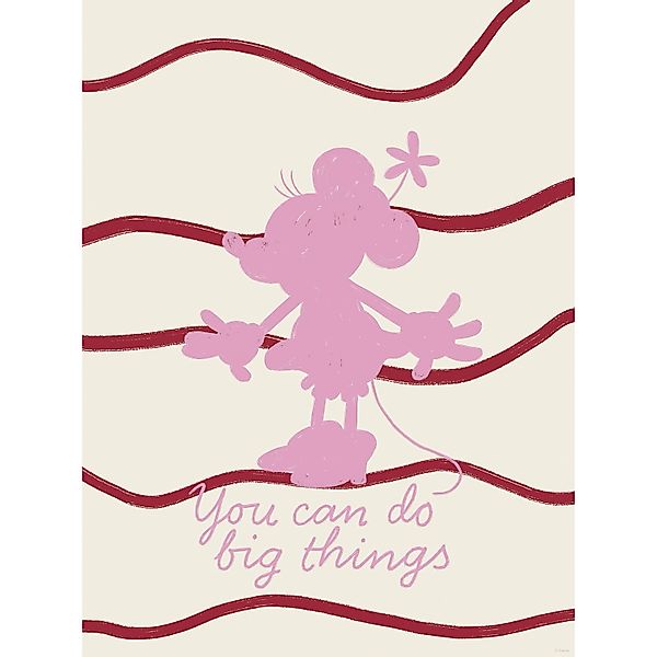 Komar Wandbild Disney Minnie Mouse You Can Do Big Things 30 cm x 40 cm Rosa günstig online kaufen