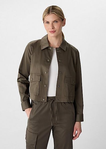 Comma Blusenblazer Jacke aus Baumwollmix im Boxy Fit günstig online kaufen