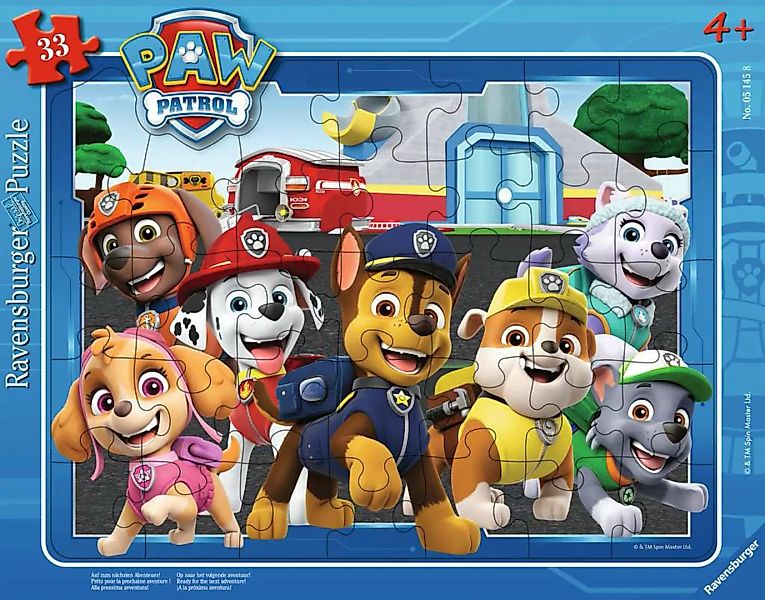 Paw Patrol: Auf Zum Nächsten Abenteuer - Rahmenpuzzle 33 Teile günstig online kaufen