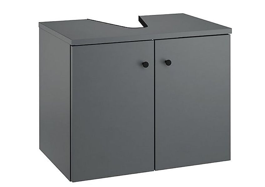 ERST-HOLZ Badezimmerspiegelschrank Unterschrank Waschtisch Grau Wandmontage günstig online kaufen