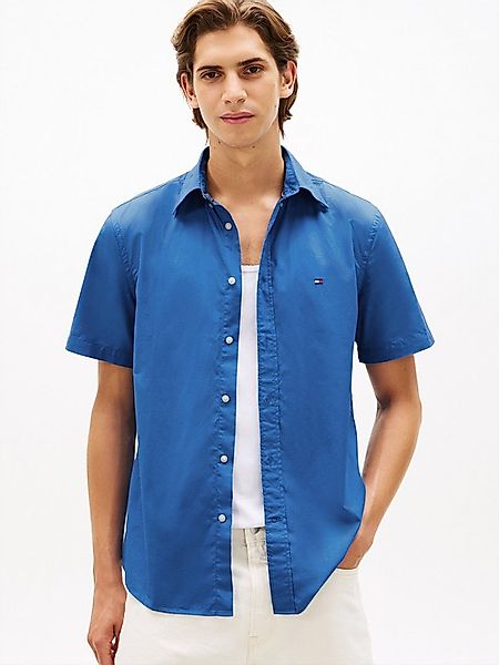 Tommy Hilfiger Kurzarmhemd FLEX POPLIN SOLID Regular fit mit Button-Down-Kr günstig online kaufen