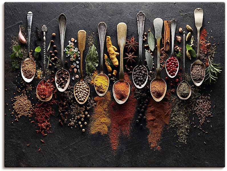 Artland Wandbild "Kräuter Gewürze Schiefer" Lebensmittel 1 Stk. tlg. als Al günstig online kaufen