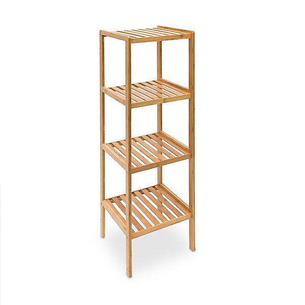 relaxdays Badregal Bambus mit 4 Ablage günstig online kaufen