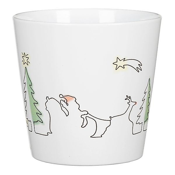 Scheurich Übertopf Santas Ride Ø 16 cm x 15 cm Weiß günstig online kaufen