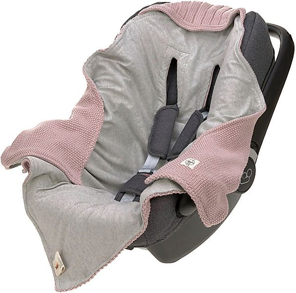 Einschlagdecke Einschlagdecke für Babyschale, dusty pink, LÄSSIG, GOTS made günstig online kaufen