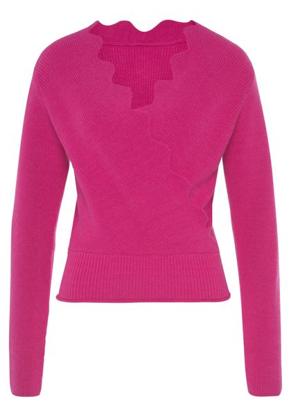 LASCANA Strickpullover mit Wellenkante, modischer Damenpullover mit besonde günstig online kaufen