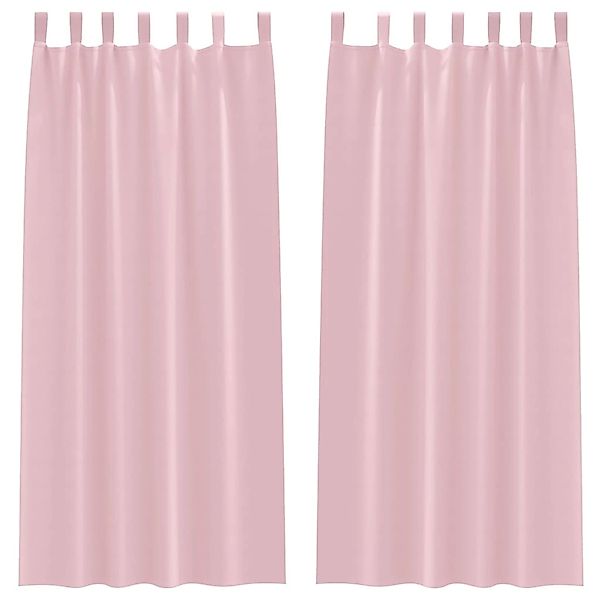 vidaXL Verdunkelungs-Vorhänge mit Ringen Babyrosa Polyester 4107632 günstig online kaufen