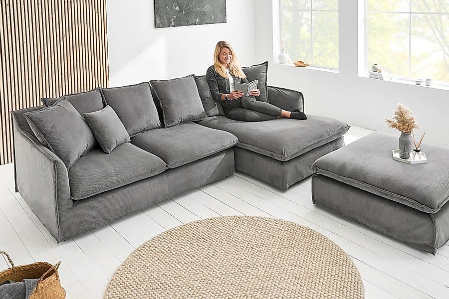 riess-ambiente Ecksofa HEAVEN 255cm grau, Einzelartikel 1 Teile, Couch · L- günstig online kaufen
