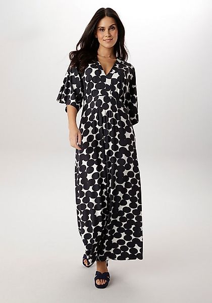 Aniston SELECTED Maxikleid mit weiten, 3/4-langen Ärmeln - NEUE KOLLKETION günstig online kaufen