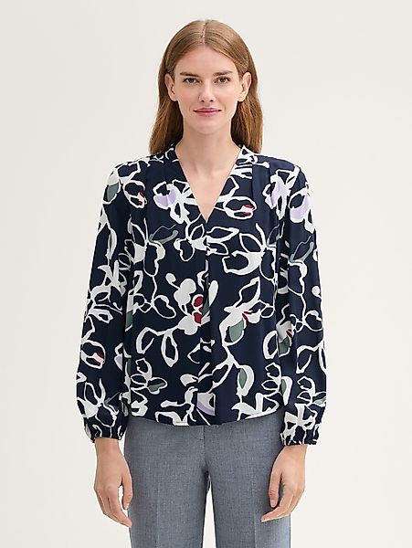TOM TAILOR Langarmbluse Gemusterte Bluse mit günstig online kaufen
