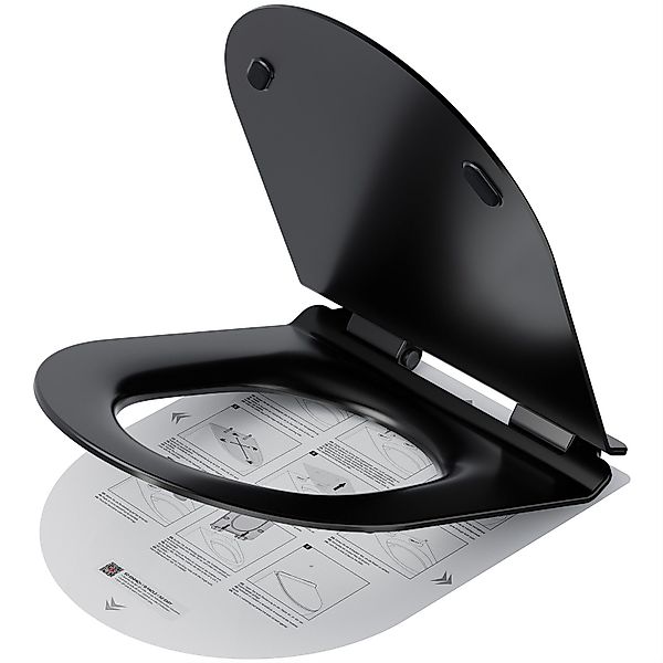 DERW MAX WC-Sitz Ultradünner D-förmiger Toilettensitzdeckel günstig online kaufen