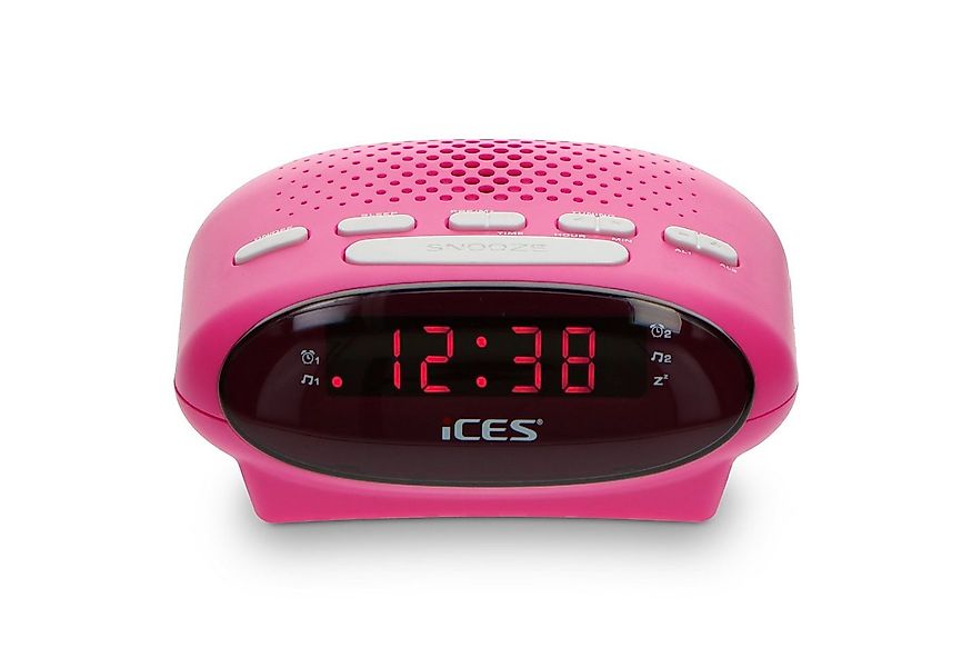 Lenco Radiowecker ICR-210 Pink modernes Uhrenradio mit LED Display & Batter günstig online kaufen