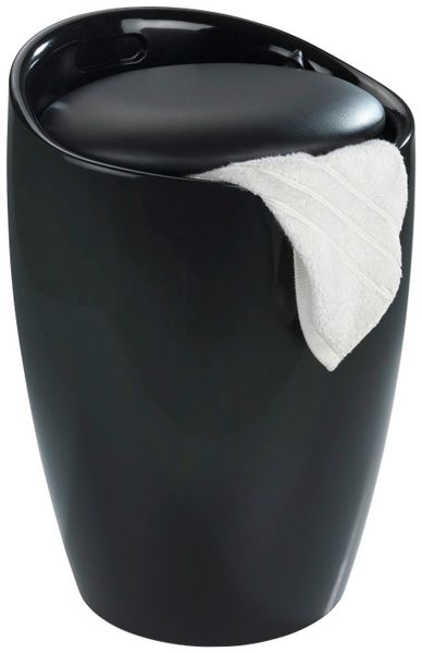 Wenko Badhocker Candy mit abnehmbarem Wäschesack Kunststoff 20 l Schwarz günstig online kaufen